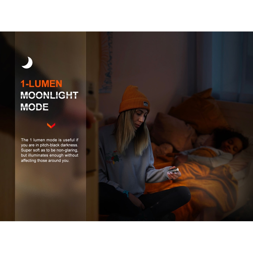 Fenix E18RV20800 - LED stmievateľná nabíjateľná baterka LED/USB/1xCR123A 800 mAh IP68 1200 lm 200 h čierna