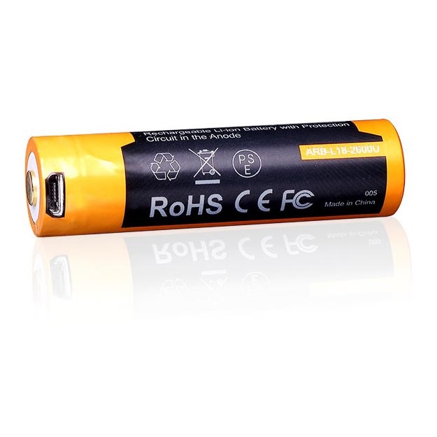 Fenix FE18650LI26USB - 1ks Nabíjacia batéria USB/3,6V 2600 mAh