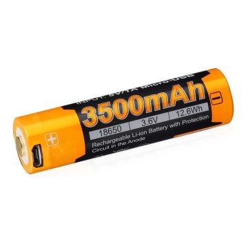 Fenix FE18650LI35USB - 1 ks USB nabíjateľný lítium-iónový akumulátor/3,6V 3500 mAh