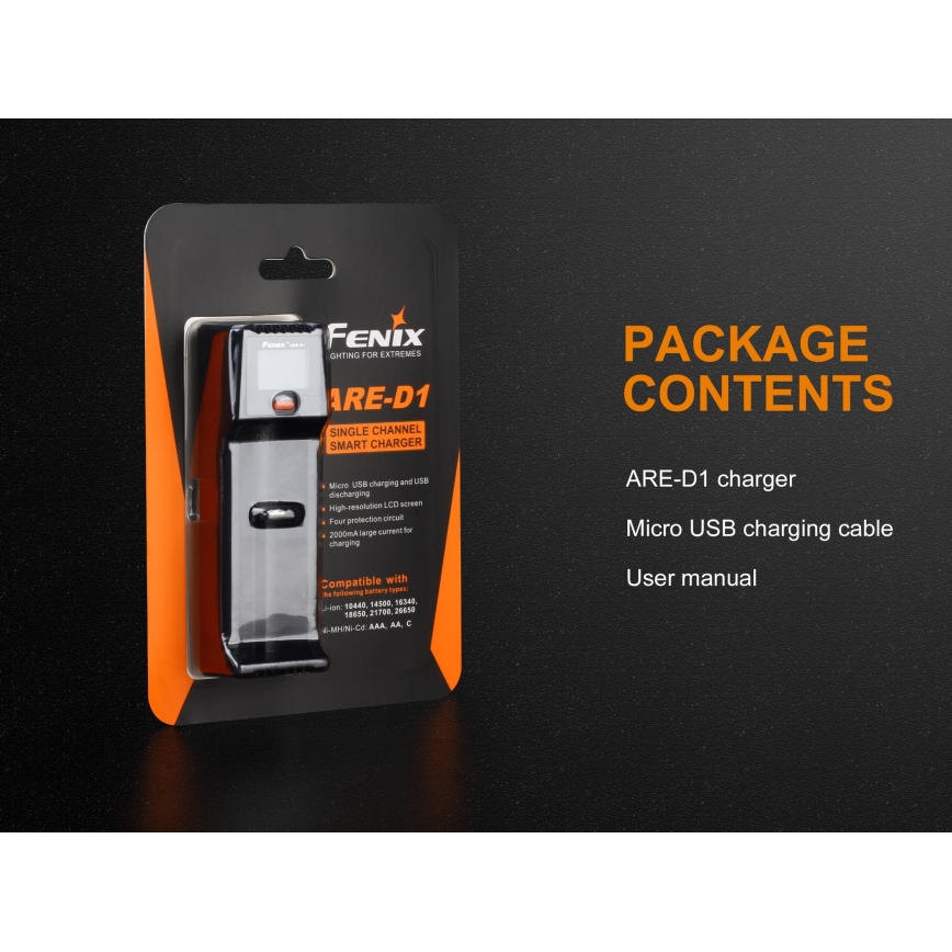 Fenix FENARED1 - Nabíjačka batérie 1xLi-ion/AAA/AA/C 5V