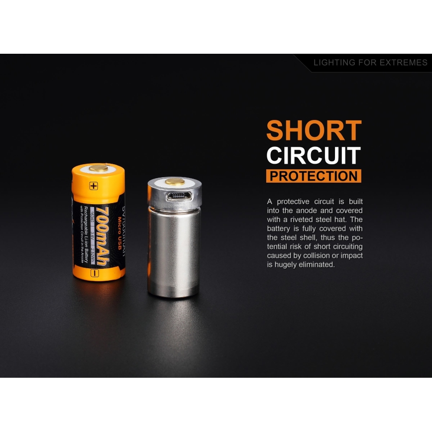 Fenix FERCR123ALIIONUP - 1 ks Nabíjateľná batéria USB/3,6 V 700 mAh