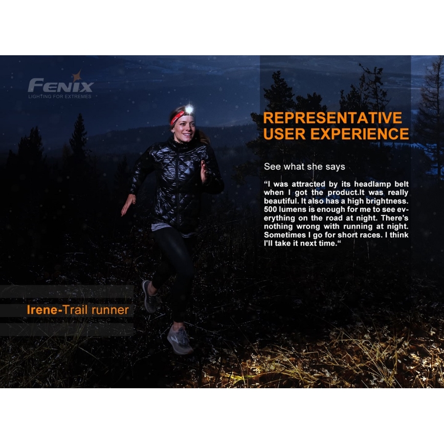 Fenix HL18RTRAIL - LED Nabíjacia čelovka LED/3xAAA IP66 500 lm 300 h