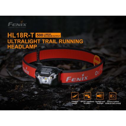 Fenix HL18RTRAIL - LED Nabíjacia čelovka LED/3xAAA IP66 500 lm 300 h