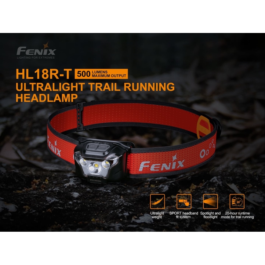 Fenix HL18RTRAIL - LED Nabíjacia čelovka LED/3xAAA IP66 500 lm 300 h