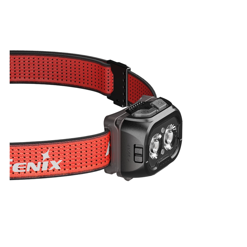 Fenix HL18RTV20BLC - LED Stmievateľná nabíjacia čelovka LED/USB/3xAAA IP66 800 lm 160 h 1900 mAh čierna/oranžová