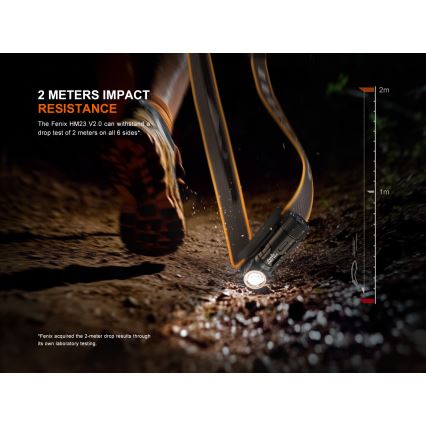Fenix HM23V20 - LED Stmievateľná čelovka LED/1xAA IP68 300 lm 100 h