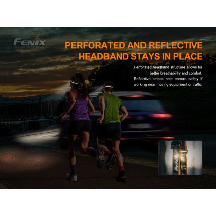 Fenix HM50RV20 - LED Nabíjacia čelovka 3xLED/USB/1xCR123A IP68 700 lm 120 h 700 mAh