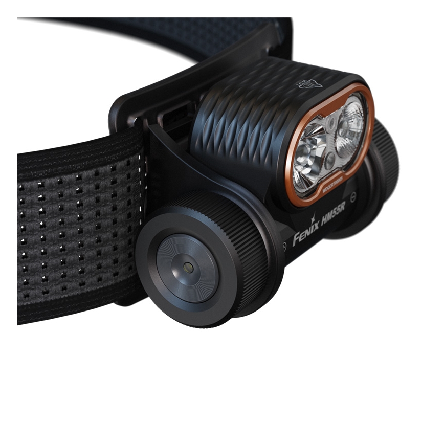 Fenix HM55RABL - LED stmievateľná nabíjateľná čelovka LED/USB/1xCR123A 1600 mAh IP68 1200 lm 141,2 h čierna