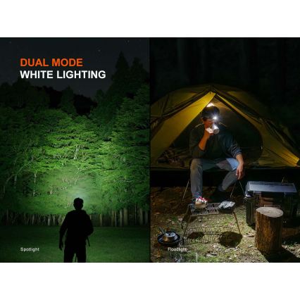 Fenix HM55RNBL - Stmievateľná dobíjateľná čelovka LED/USB/1xCR123A 1600 mAh IP68 1200 lm 141,2 h fialová