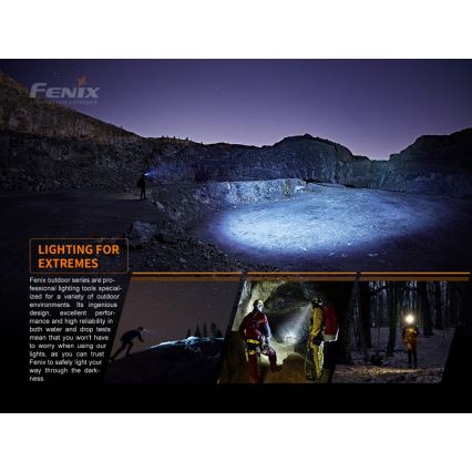 Fenix HM60R - LED Stmievateľná nabíjacia čelovka 4xLED/USB/2xCR123A IP68 1300 lm 300 h 3400 mAh