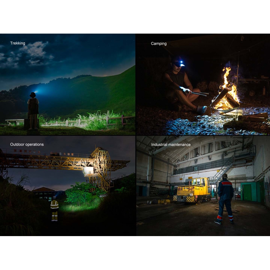 Fenix HM60RV20 - stmievateľná LED nabíjacia čelovka LED/USB 4000 mAh IP68 1600 lm 292 h oranžová