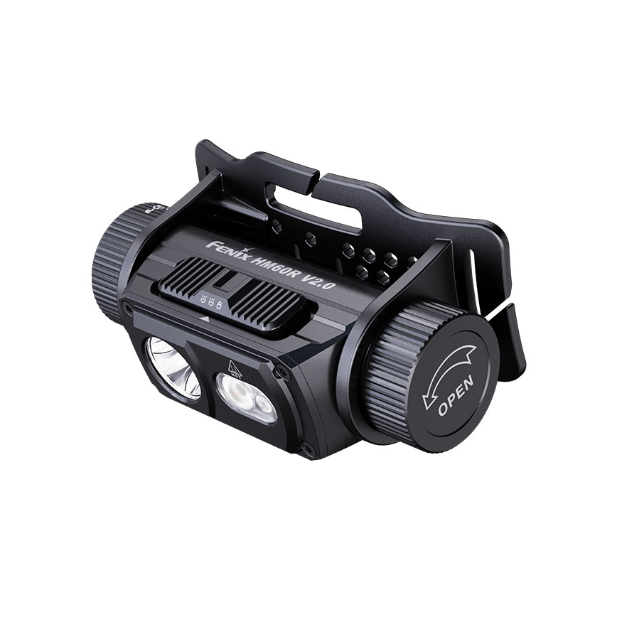 Fenix HM60RV20 - stmievateľná LED nabíjacia čelovka LED/USB 4000 mAh IP68 1600 lm 292 h oranžová
