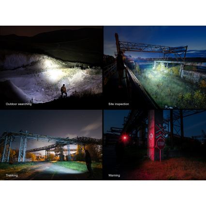 Fenix HM61RV30 - LED stmievateľná nabíjateľná čelovka LED/USB/1xCR123A 4000 mAh IP68 1800 lm 400 h čierna