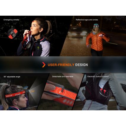 Fenix HM62TMGM - LED Stmievateľná nabíjacia čelovka LED/USB IP68 1200 lm 280 h 3400 mAh