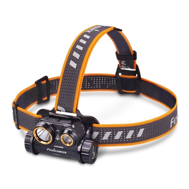 Fenix HM65R - LED Nabíjacia čelovka 2xLED/USB/2xCR123A IP68 1400 lm 300 h 3400 mAh