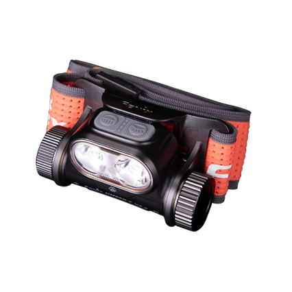 Fenix HM65RTV20BLC- LED Stmievateľná nabíjacia čelovka LED/USB/2xCR123A IP68 3400 mAh čierna/oranžová