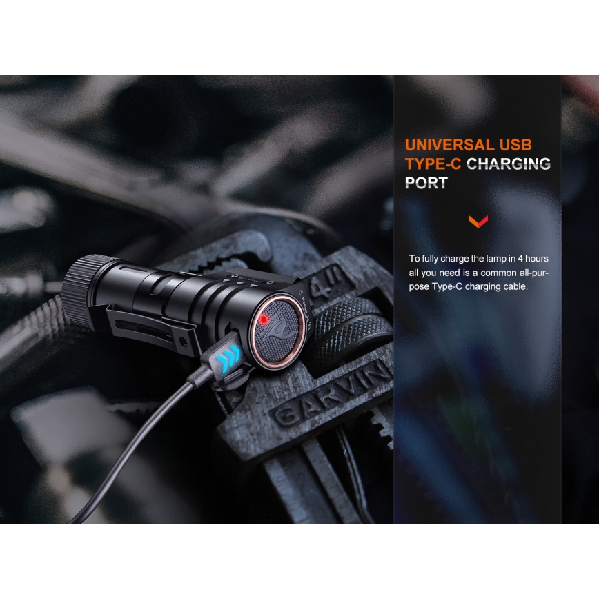 Fenix HM71R - LED Nabíjacia čelovka LED/USB IP68 2700 lm 400 h 5000 mAh