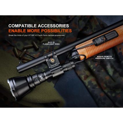 Fenix HT18RV20 - stmievateľná nabíjateľná LED baterka LED/USB 6000 mAh IP68 3700 lm 87 h čierna