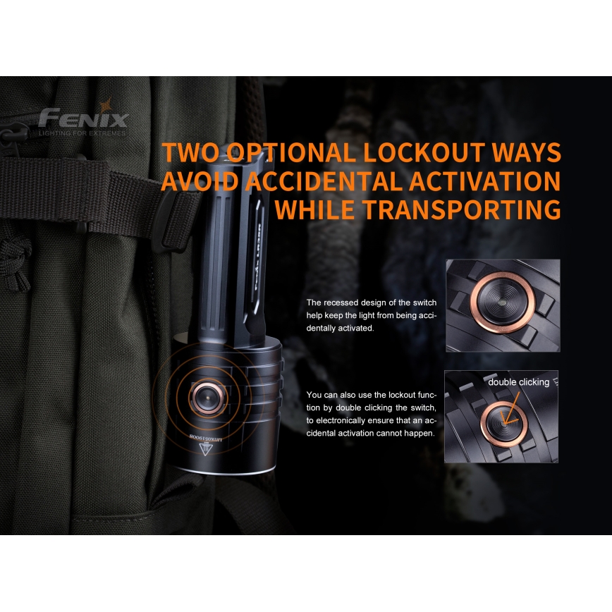 Fenix LR35R - LED Nabíjacia baterka 6xLED/2x21700 4000 mAh IP68 10000 lm 80 h