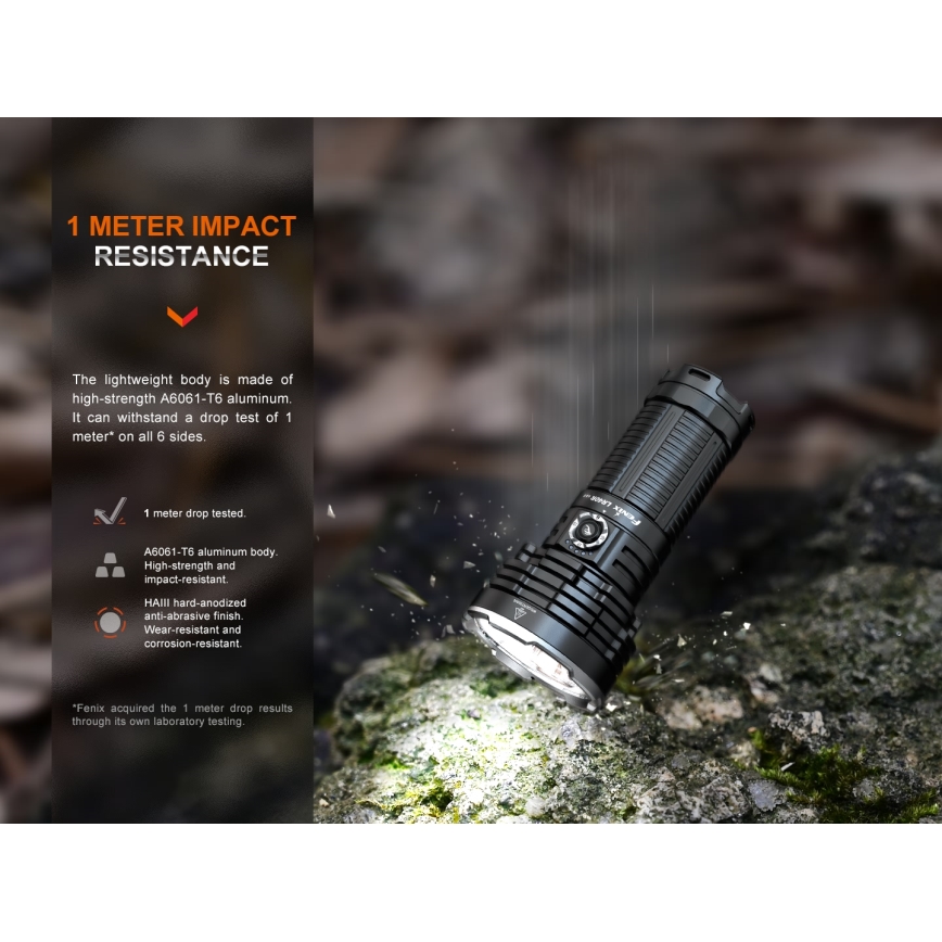 Fenix LR40RV20 - LED nabíjacia baterka LED/USB IP68 15000 lm 177 h 5000 mAh