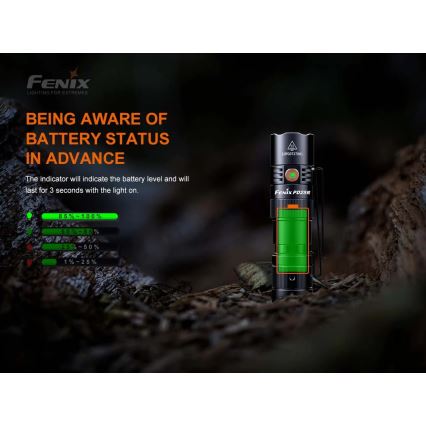 Fenix PD25R - LED nabíjacia baterka LED/USB/1xCR123A IP68 800 lm 70 h 700 mAh