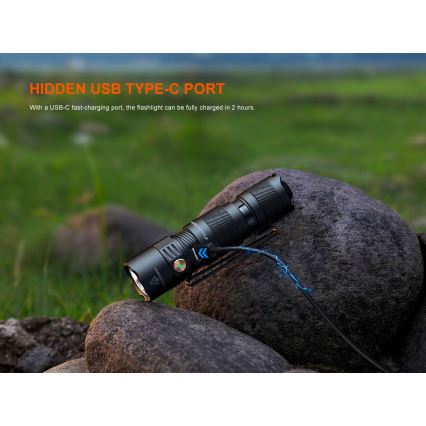 Fenix PD26RACE - Stmievateľná dobíjateľná LED baterka LED/USB 1600 mAh IP68 1300 lm 556 h čierna