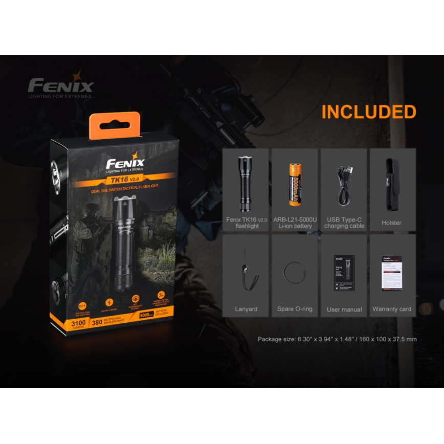 Fenix TK16V20 - LED Nabíjacia baterka LED/1x21700 IP68 3100 lm 43 h