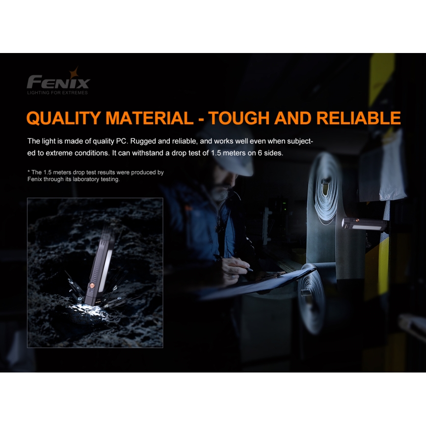 Fenix WT16R - LED Nabíjacia baterka 2xLED/USB IP66 300 lm 30 h