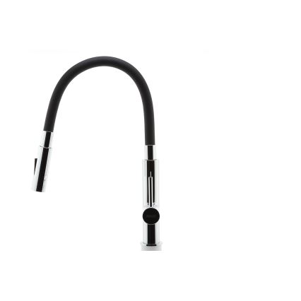 FERRO - Drezová batéria s flexibilným ramienkom lesklý chróm/čierna
