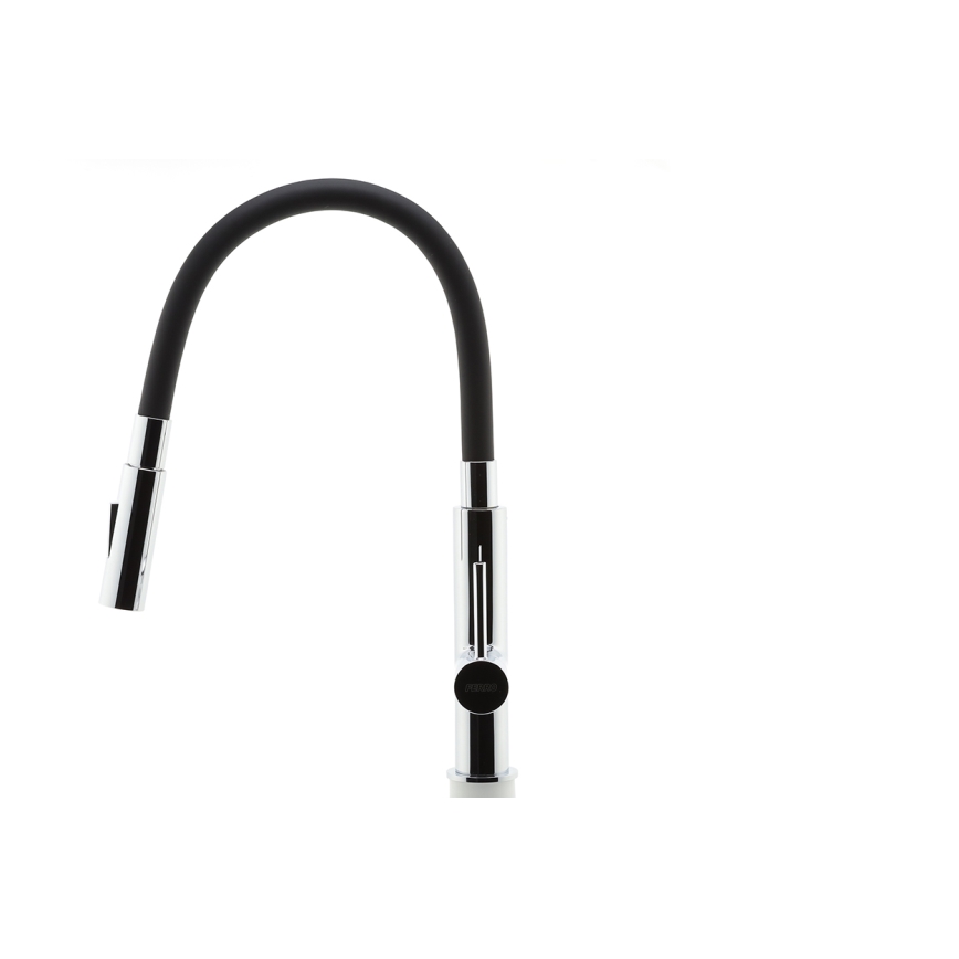 FERRO - Drezová batéria s flexibilným ramienkom lesklý chróm/čierna