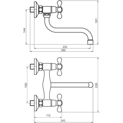 FERRO - drezová/umývadlová batéria ANTICA bronz