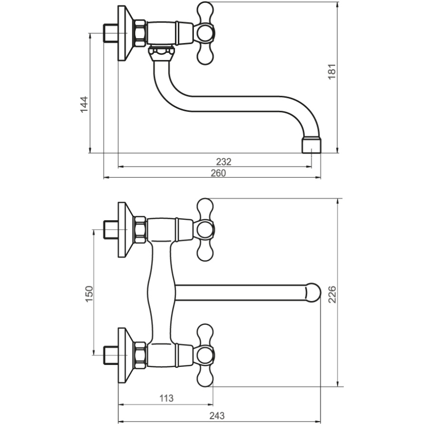 FERRO - drezová/umývadlová batéria ANTICA bronz