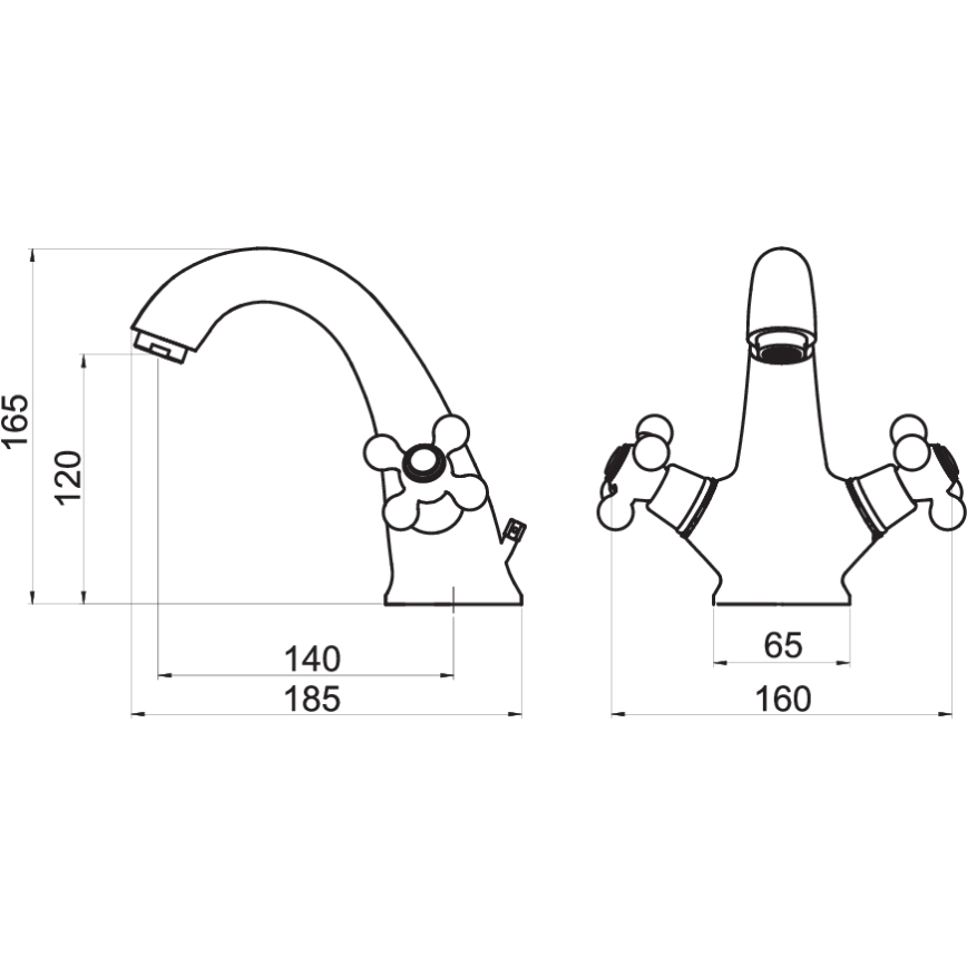 FERRO - Umývadlová batéria ANTICA bronz