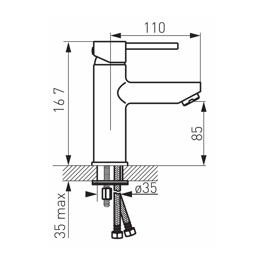 FERRO - Umývadlová batéria + odtoková súprava FIESTA lesklý chróm