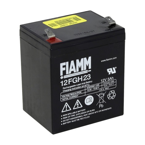 Fiamm 12FGH23 - Olovený akumulátor 12V/5Ah/faston 6,3mm