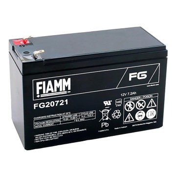 Fiamm FG20721 - Olovený akumulátor 12V/7,2Ah/faston 4,7mm Fiamm FG20721 - Olovený akumulátor 12V/7,2Ah/faston 4,7mm