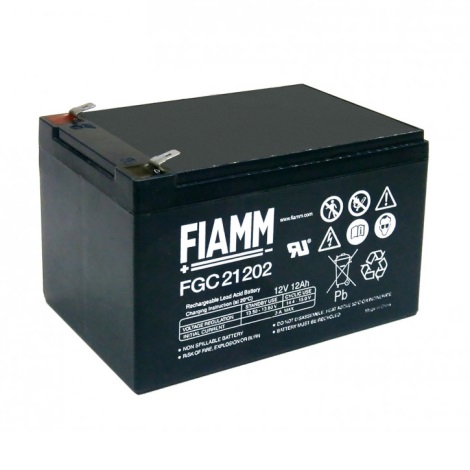 Fiamm FGC21202 - Cyklický olovený akumulátor 12V/12Ah/faston 6,3mm