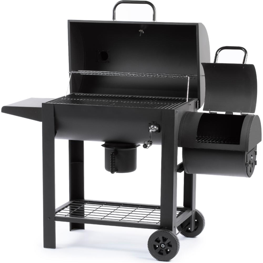 Fieldmann - Gril na drevené uhlie s údiarňou čierna