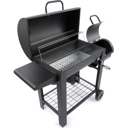 Fieldmann - Gril na drevené uhlie s údiarňou čierna