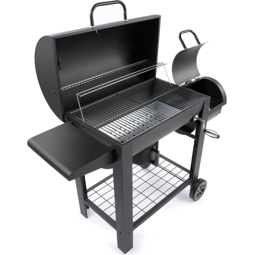 Fieldmann - Gril na drevené uhlie s údiarňou čierna