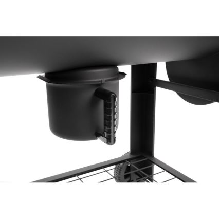 Fieldmann - Gril na drevené uhlie s údiarňou čierna