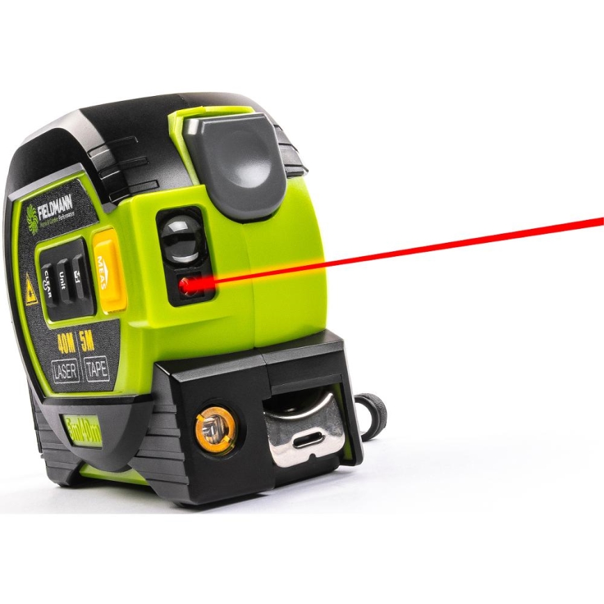 Fieldmann - Laserový merač vzdialenosti s LED displejom a zvinovacím metrom 2xAA