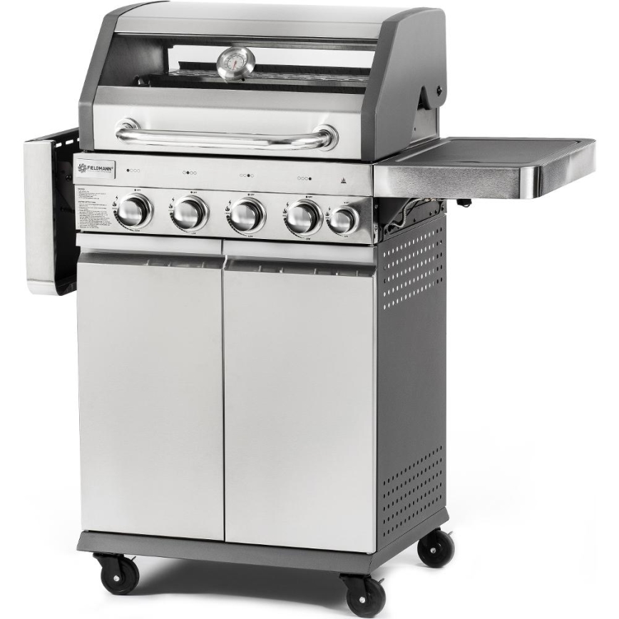 Fieldmann - plynový gril s 5 horákmi, matný chróm