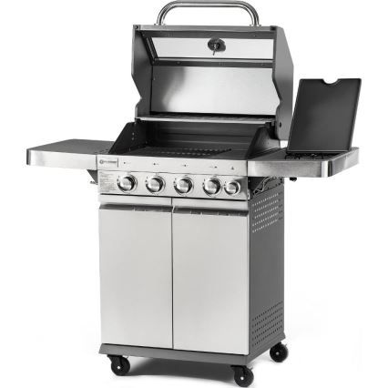 Fieldmann - plynový gril s 5 horákmi, matný chróm
