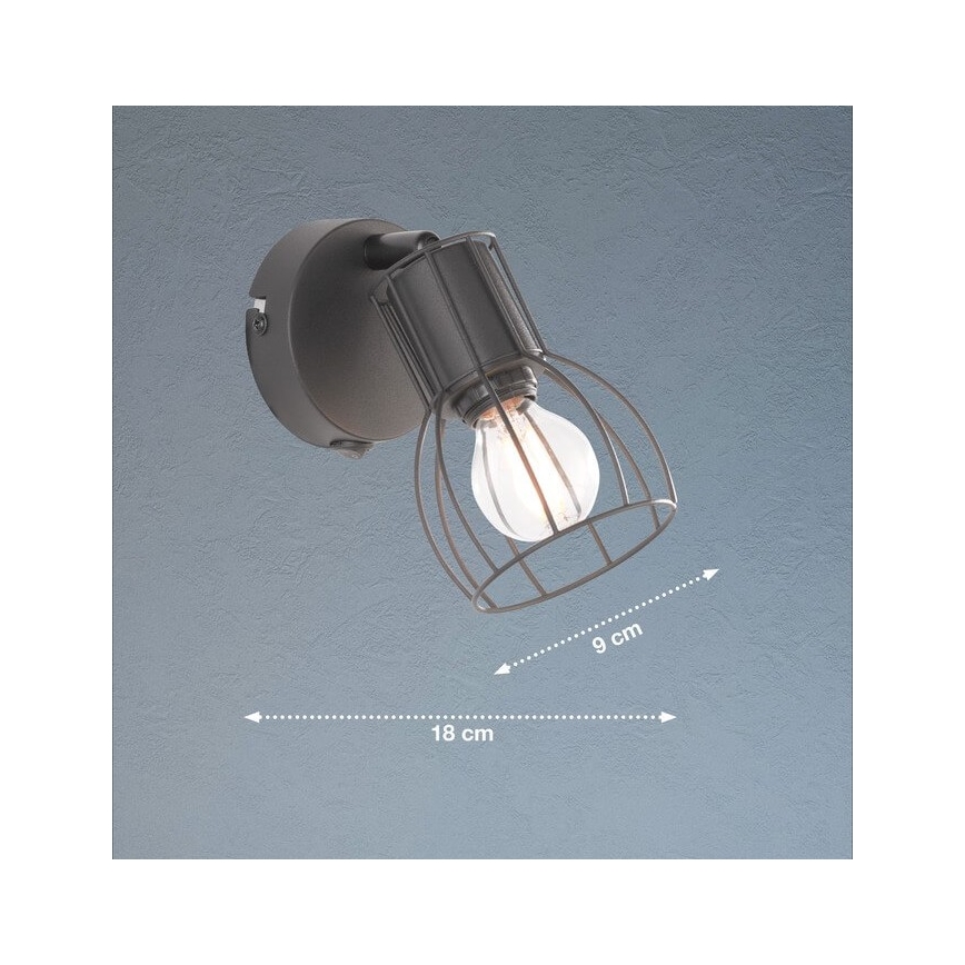 Fischer & Honsel 30074 - Nástenné bodové svietidlo KAFES 1xE14/25W/230V
