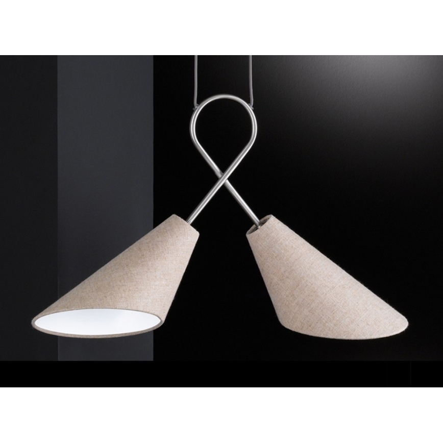 Fischer & Honsel 65170 - Luster na lanku SAGA 2xE27/12W/230V