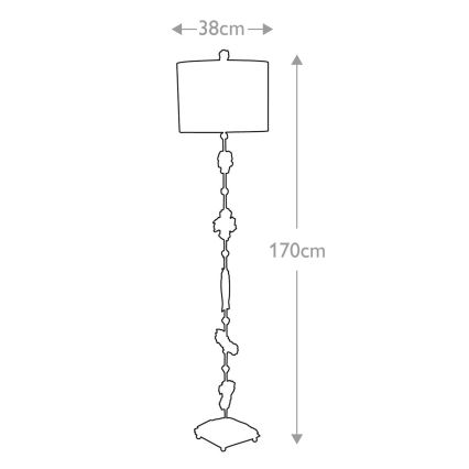 Flambeau - Stojacia lampa FRAGMENT 1xE27/60W/230V