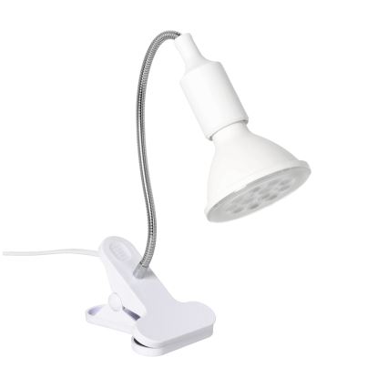 Flexibilná stolná lampa s klipom CLIP 1xE27/30W/230V biela