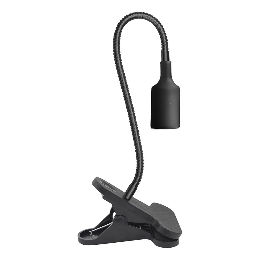 Flexibilná stolná lampa s klipom CLIP 1xE27/30W/230V čierna