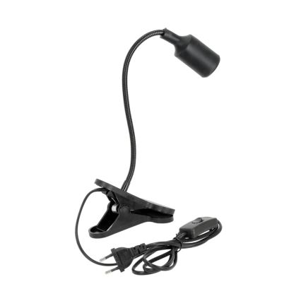 Flexibilná stolná lampa s klipom CLIP 1xE27/30W/230V čierna